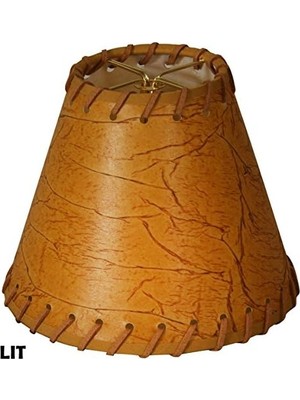 Designs, Inc. Yuvarlak 2 Tonlu Deri Avize Temel Gölge CS-970-6-6, Koyu Kahverengi, 3 x 6 x 5, 6'lı Paket