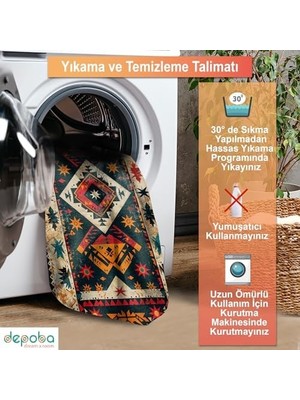 Nase Şönil Kaymaz Doğal Pamuk Tabanlı Yıkanabilir Antibakteriyel Çevre Dostu Salon Halısı 100X150