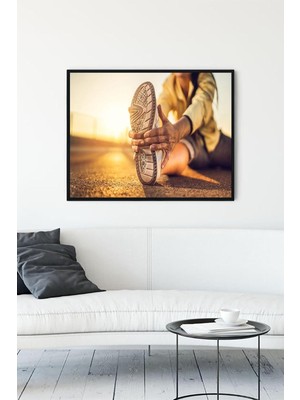 (PSTER13367) Spor Yap Motivasyon Çerçeveli Tablo (50X70CM)