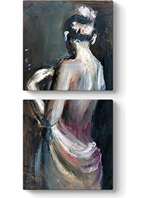 Nü Kadın Tablosu 60 x 123-2 Parçalı