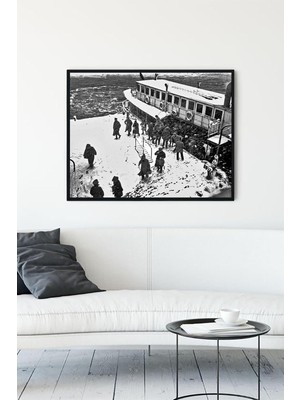 (PSTER11342) Istanbul'da Kış Nostaljik Çerçeveli Tablo (21X30CM)