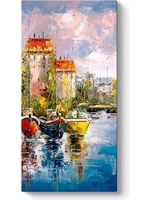 Ispanya Kıyıları Manzara Tablosu 30 x 60