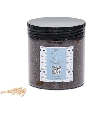 Vanilya Kokulu Siyah Yaratıcı Inci Tozu Mum (30 Adet Fitil ile BIRLIKTE)-250 gr