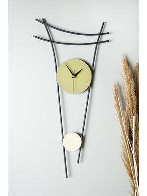 Muyika Heit Metal 73-34CM Dekoratif Duvar Saati Mds-R MYK2097-7