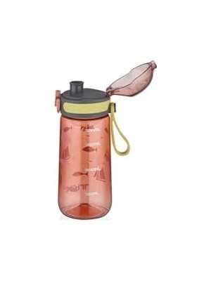 Tkk 400ML Pipetsiz Taşıma Askılı Süzgeçli Çocuk Su Matarası (Turuncu)