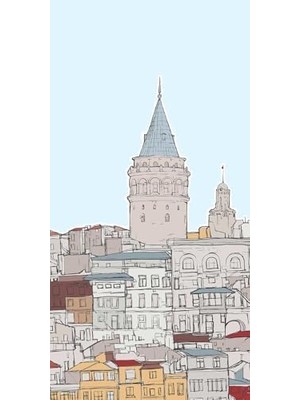 Kapı Giydirme Kapı Folyosu Galata Kulesi Çizim