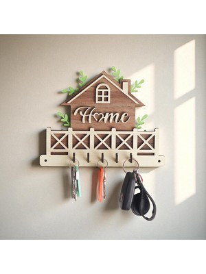 Empressco Isla Home Dekoratif Ahşap Anahtar Askılığı | Ev Şeklinde Tasarım | 22X17CM Duvar Tipi Anahtarlık - Fiyatı, Yorumları