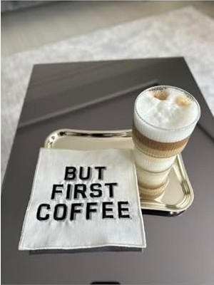 Mia But First Coffee Desenli Kokteyl Peçete