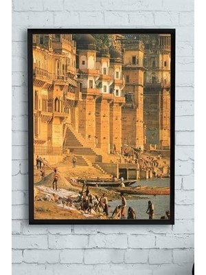 (PSTER13807) Varanasi Kutsal Mekan Çerçeveli Tablo (40X50CM)