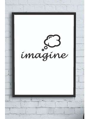 (PSTER12408) Imagine Motivasyon Çerçeveli Tablo (40X50CM)