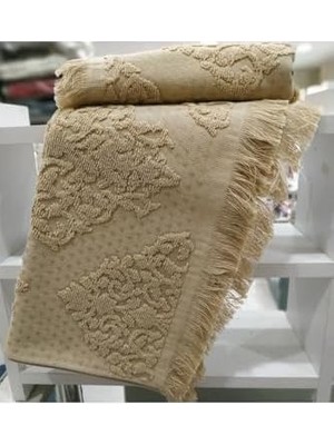 Özdilek (2 Adet) Delfino Saçaklı El Yüz Havlusu 50X90CM Bej
