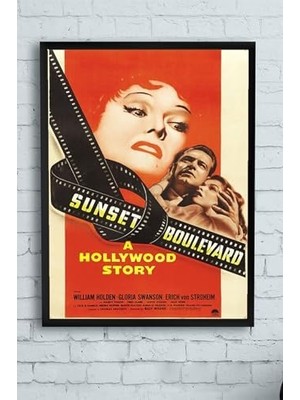 (PSTER13468) Sunset Boulevard-Sunset Bulvarı Film Afişi Çerçeveli Tablo (21X30CM)