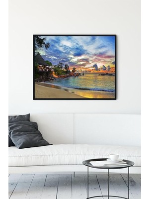 (PSTER13229) Seyşeller Manzara Çerçeveli Tablo (50X70CM)