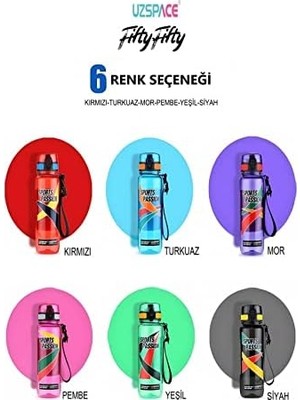 Sports Passion 500 ml Tritan Su Matarası Kaydırmaz Tutma Özelliği