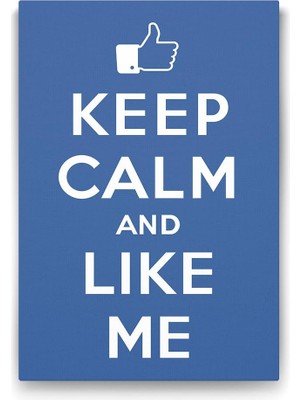 Keep Calm And Like Me Tablosu - 100X140CM