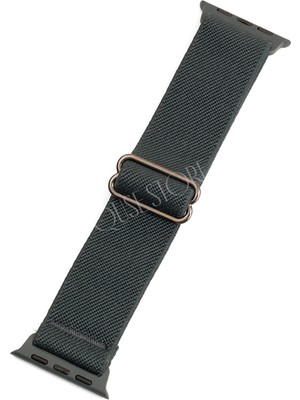 Quse Apple Watch 46MM-45MM-44MM & Series 1/3 42MM ile Uyumlu Dokuma Kumaş Kordon, Petrol Yeşili
