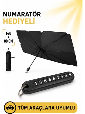 Empressco Universal Araç Ön Cam Güneşliği Katlanabilir Şemsiye Oto Güneşlik Uv Korumalı Gölgelik Araba Oto Şemsiyesi - Fiyatı, Yorumları