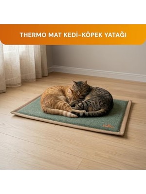 Gobypet Mat Kedi Yatağı Serinletici Minder Kedi Minderi 60X40 Cm, 2 Termo Jel Dahil, 4 Mevsim Serinletici Isıtıcı Kaymaz Kedi Köpek Uyku Pedi Pet Yatağı
