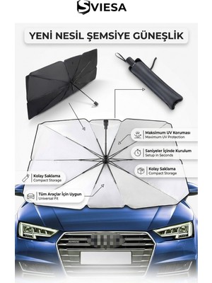 Empressco Sviesa Araçlar Için Araba Ön Cam Güneşlik Katlanabilir Şemsiye Güneşlik Oto Ön Cam Güneşliği Gölgelik - Fiyatı, Yorumları