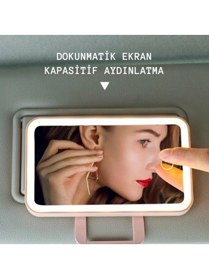 Empressco Store Araç Içi Işıklı Makyaj Aynası 3 Seviye Işık Ayarı Dokunmatik Hd Ayna Güneşlik Masaüstü Işıklı  Ayna - Fiyatı, Yorumları