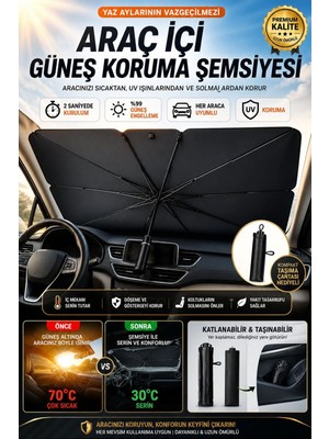 Empressco Aygören Home Araç Oto Güneşlik Katlanabilir Şemsiye Ön Cam Güneşlik Güneş Gölge Koruyucu Her Araca Uygun - Fiyatı, Yorumları