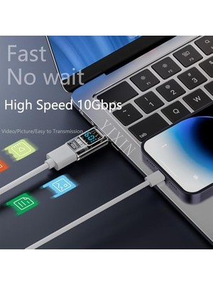 Revolution USB 3.2 To Type C Dönüştürücü 60W Hızlı Şarj 10GBPS Veri Transferi Dijital Ekran Otggf