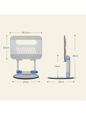 Skygo Taşınabilir Katlanabilir Folding Alüminyum Dizüstü Bilgisayar Notebook Stand Alüminyum Ayarlanabilir Açı ve Katlanabilir Portatif Rahat Kullanım 11 Inç 17 Inç Laptop Stant | S4