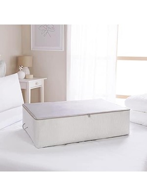 Skygo 2 Adet Boy Gri Çizgili Stuff&things Altı Hurç Set 74 x 46 x 22 cm
