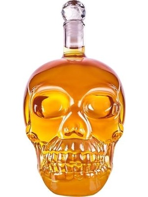 Skygo Senon Crystal Head Kuru Kafa Cam Şişe El Yapımı Kuru Kafa Sürahi Içki Şişesi (350)