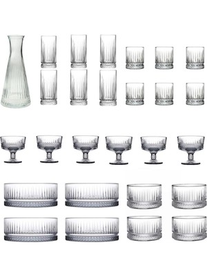 27 Parça Meşrubat, Su Bardağı, Çerezlik, Sosluk Seti ve Sürahi, Karaf ve Dondurmalık TYBJCW4NV48L8Q1432