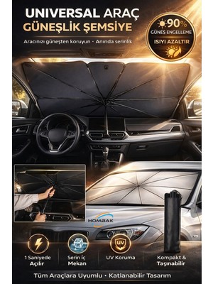 Empressco Mimoza Park Tüm Araçlar Için Araba Ön Cam Güneşlik Katlanabilir Şemsiye Güneşlik Oto Ön Cam Güneşliği Gölgelik - Fiyatı, Yorumları