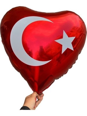 BenimMarifetlerim Ay Yıldız Baskılı Yuvarlak Folyo Balon 18 Nch 45 cm x 45 cm