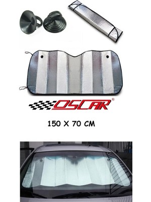 Empressco Oscar Araba Ön Cam Güneşliği Balonlu Metalize Parlak Alüminyum Katlanabilir Oto Güneşlik (150X70CM) - Fiyatı, Yorumları