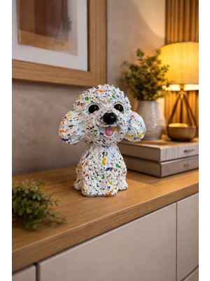 Renkli Benekli Sevimli Köpek Biblo
