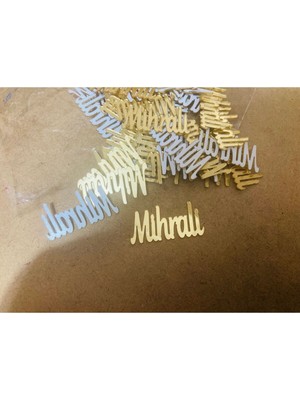 30 Adet 4x2 cm Küçük Pleksi Isim Magnet Çikolata Üzeri Pleksi Isim Gold Yada Gümüş