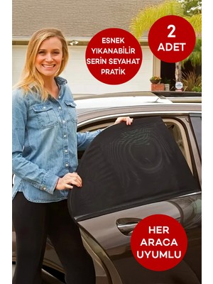 Empressco Fıesse Oto Araç Yan Cam Güneşliği Sineklik Araba Araç Arka Cam Güneşlik Perde Uv Koruma Gölgelik 2 Adet - Fiyatı, Yorumları