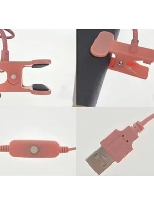 Pembe 3W Uv LED Tırnak Kurutucu Ultraviyole Esnek Klipsli Masa USB Jel Kurutma Klipsli Masa Lambası