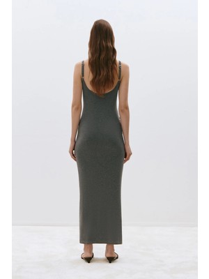Suud Collection Füme Rae Askılı Basic Elbise