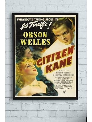 (PSTER10571) Citizen Kane-Yurttaş Kane Film Afişi Çerçeveli Tablo (21X30CM)