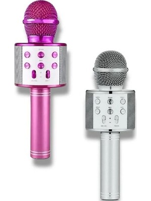 Ozcmax Kablosuz Hoparlörlü Bluetooth Karaoke Mikrofonnu