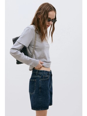 Suud Collection Mavi Everly Denim Şort