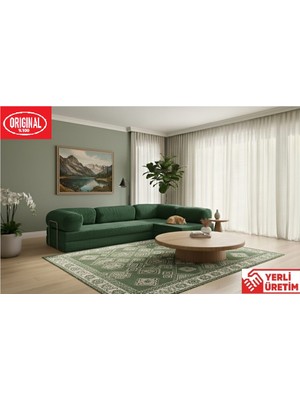 Herev Mix 300X200 Açık Köşe L Tipi 50 Dns Süngerli Şark Köşe Koltuk