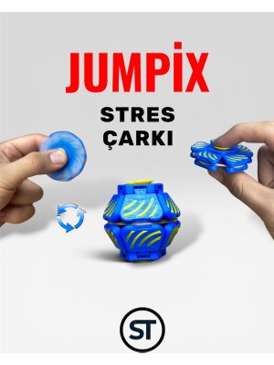 Jumpix/hoplaç/ Çarklı Stres Oyuncağı/bas Çek Çevir