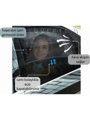 Empressco Uverte Oto Güneşlik Uyumlu Perde Araç Yan Cam Güneşlik Araba Güneş Perdesi Bebek Emzirme Perdesi ( 2 Adet ) - Fiyatı, Yorumları