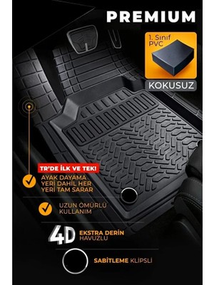 Store Proto Koltukn Preve 1.6 Turbo (140 Hp) Protronic 2019 Uyumlu Premium Üniversal Oto Paspas 4d Havuzlu - Lüks Özel Kutusunda