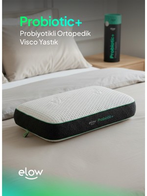 Elow Probiotic+ Klasik Flat/düz Visco Yastık, 60 x 40 x 12