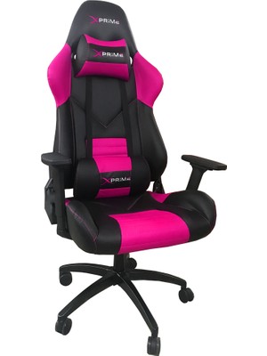 Ofisel Xprime King Pembe Oyuncu Koltuğu Ergonomik Tasarım ve Konforlu Destek ile 120 kg Taşıma Kapasitesi