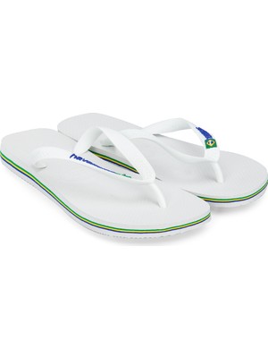 Havaianas Brasil Logo Unisex Beyaz Terlik.0001