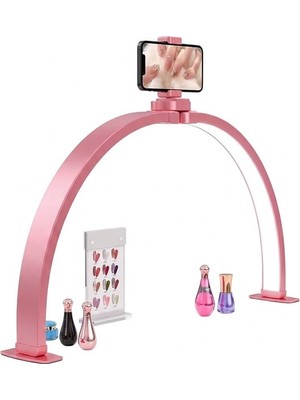 Zibox Trled F-700A 70CM Pembe Katlanabilir Masaüstü Manikür ve Protez Tırnak Lambası