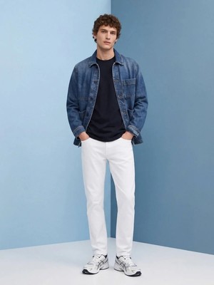 LTB Minimal Baskılı Relaxed Lacivert T-Shırt